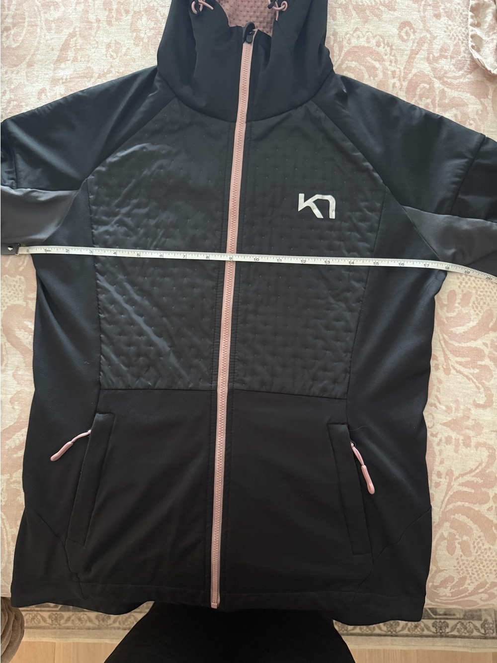 Kari Traa Black Utility Jacket with Pink Trim and Hood - Picture 8 of 8